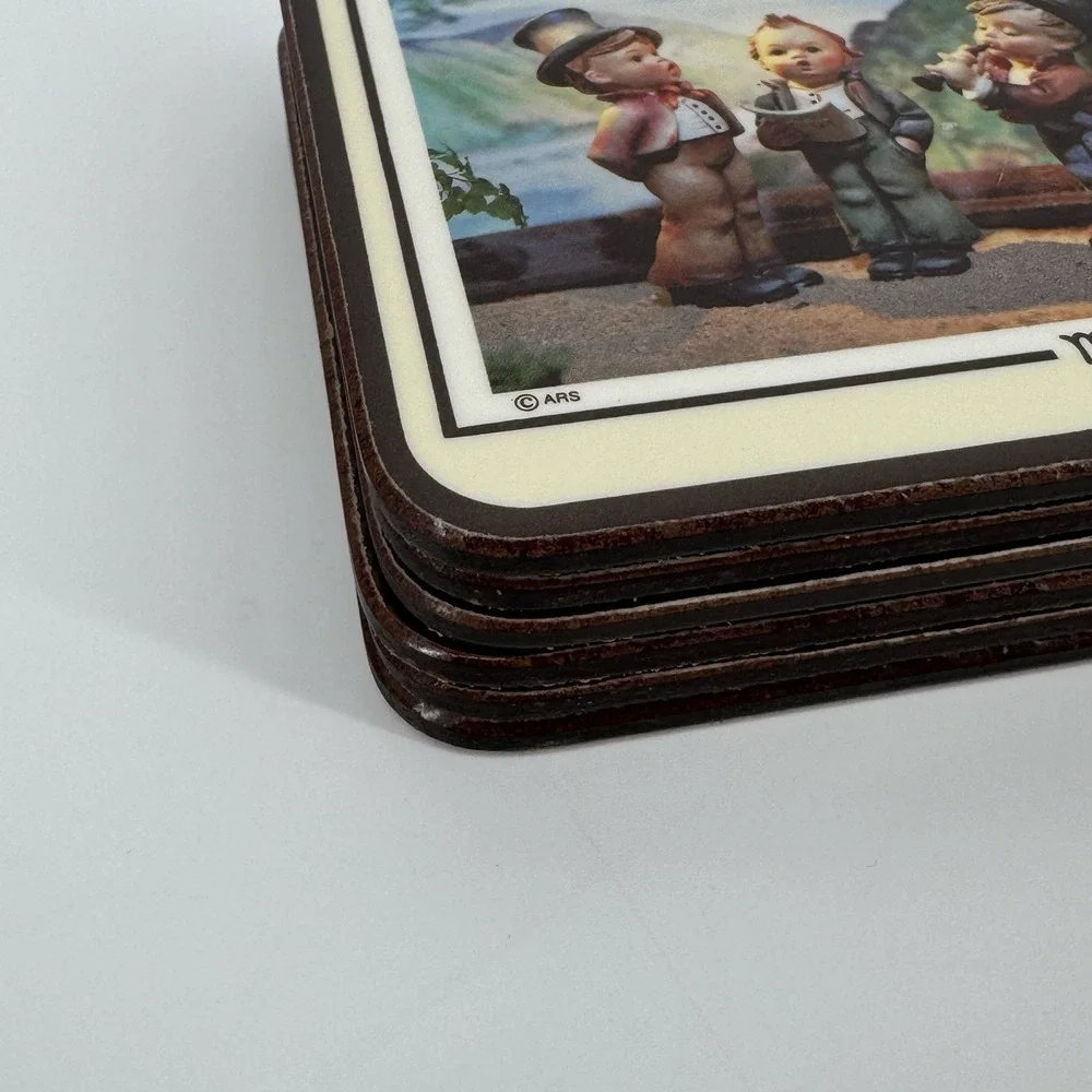 Vintage 1986 Hummel Coasters Set of 6 M.J. Hummel Papernell Made England Cottage